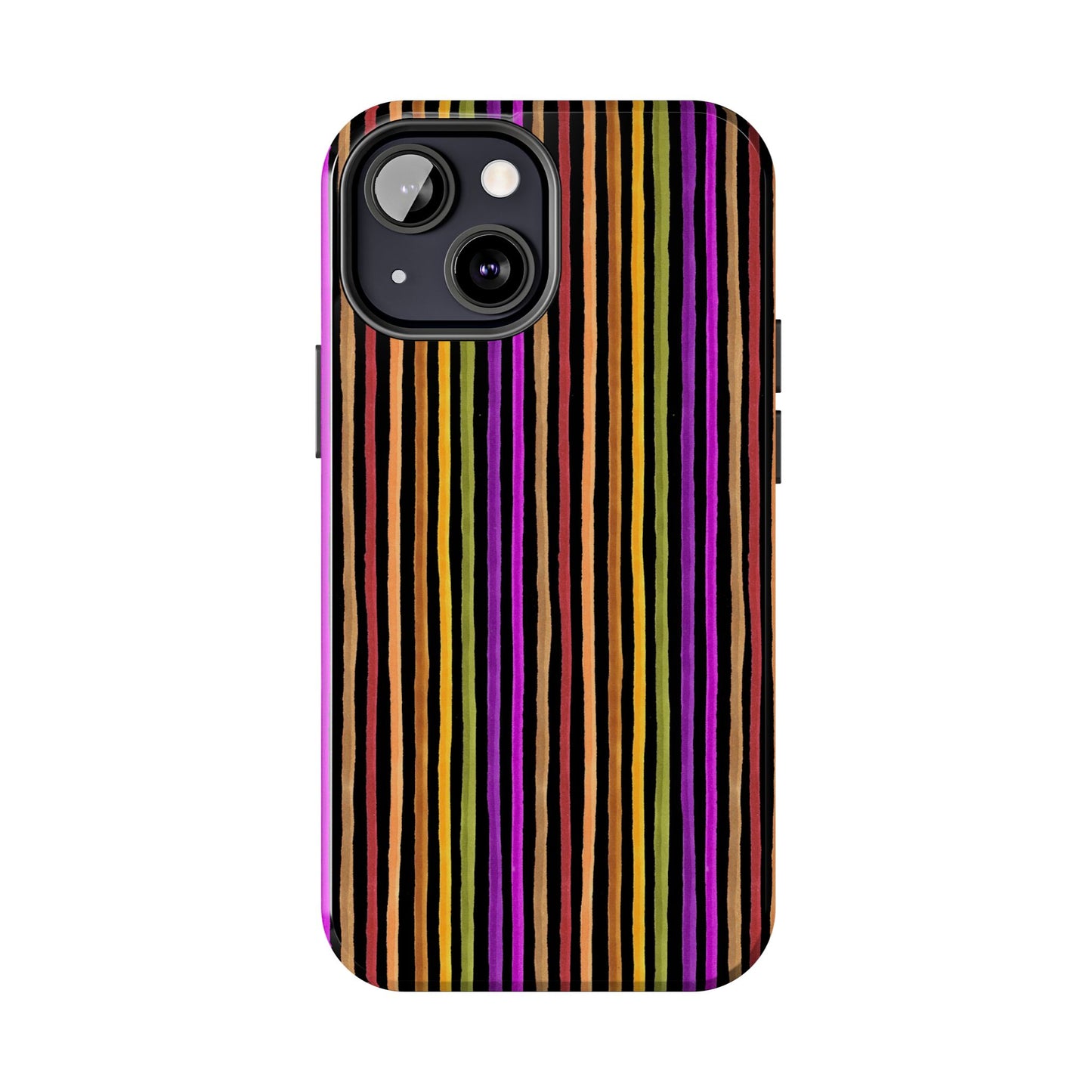 Spice Stripe Black Phone Case