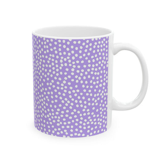Bitty Dots Lilac / White Cup