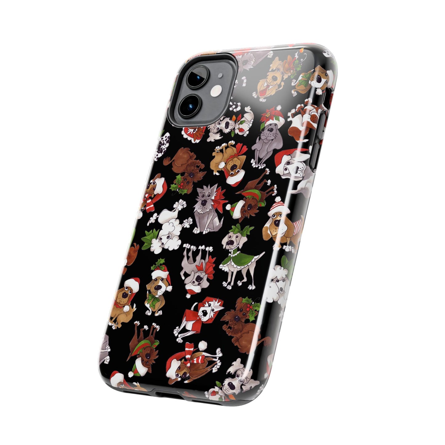 Doggie Toss Black Phone Case