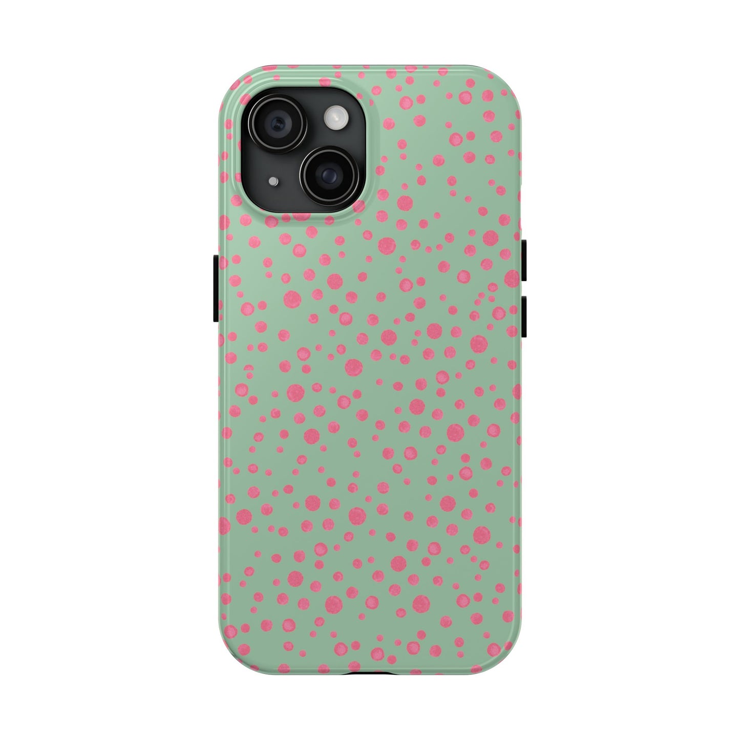 Balloon Dots Sage / Pink Phone Case
