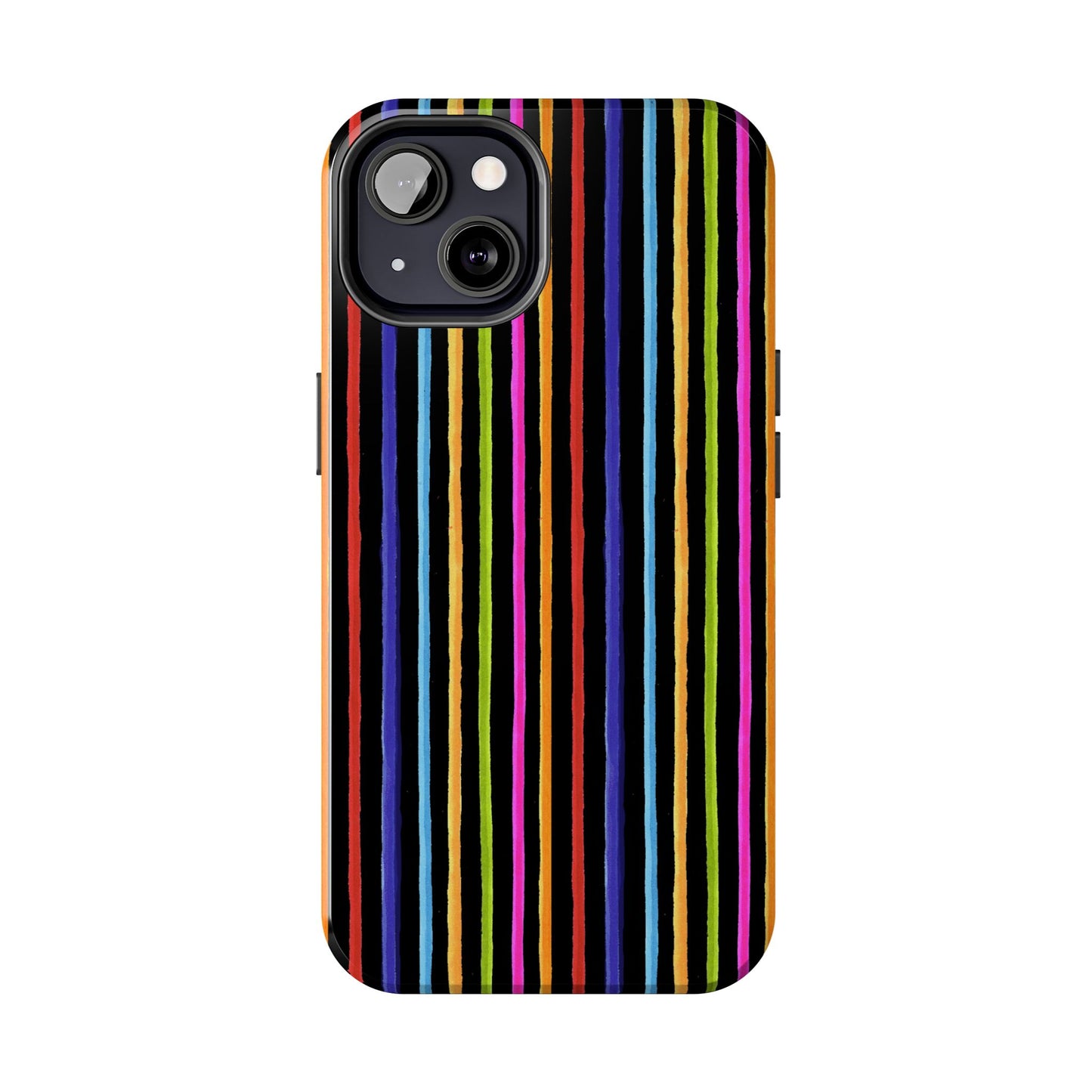 Happy Stripe Black Phone Case