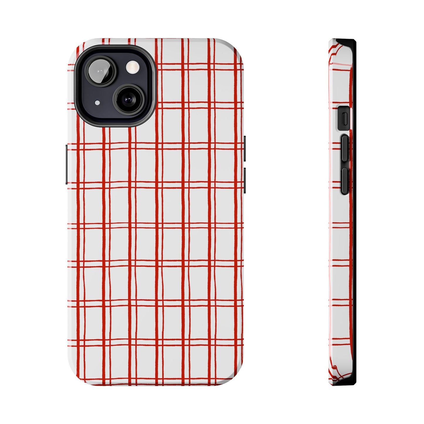 Little Plaid White / Red Phone Case