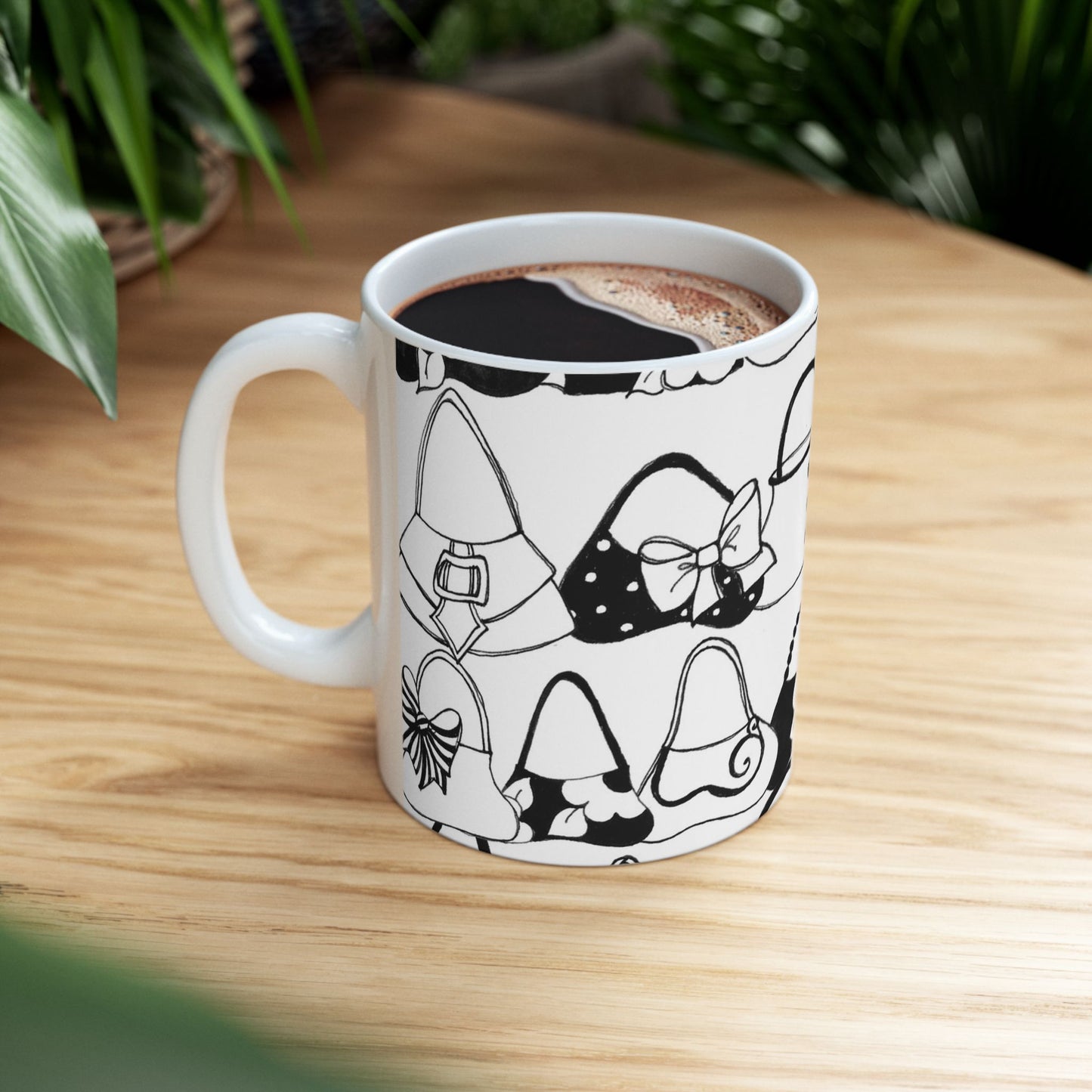 Purse Shelf White Cup