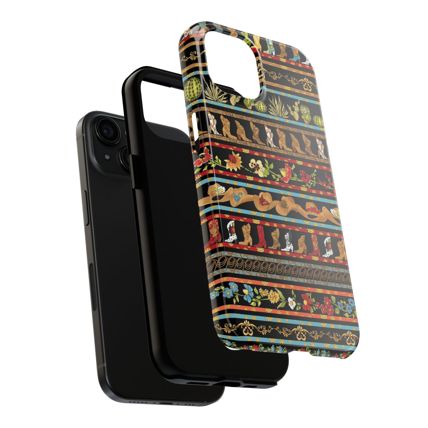 Whoa Borders Black Phone Case