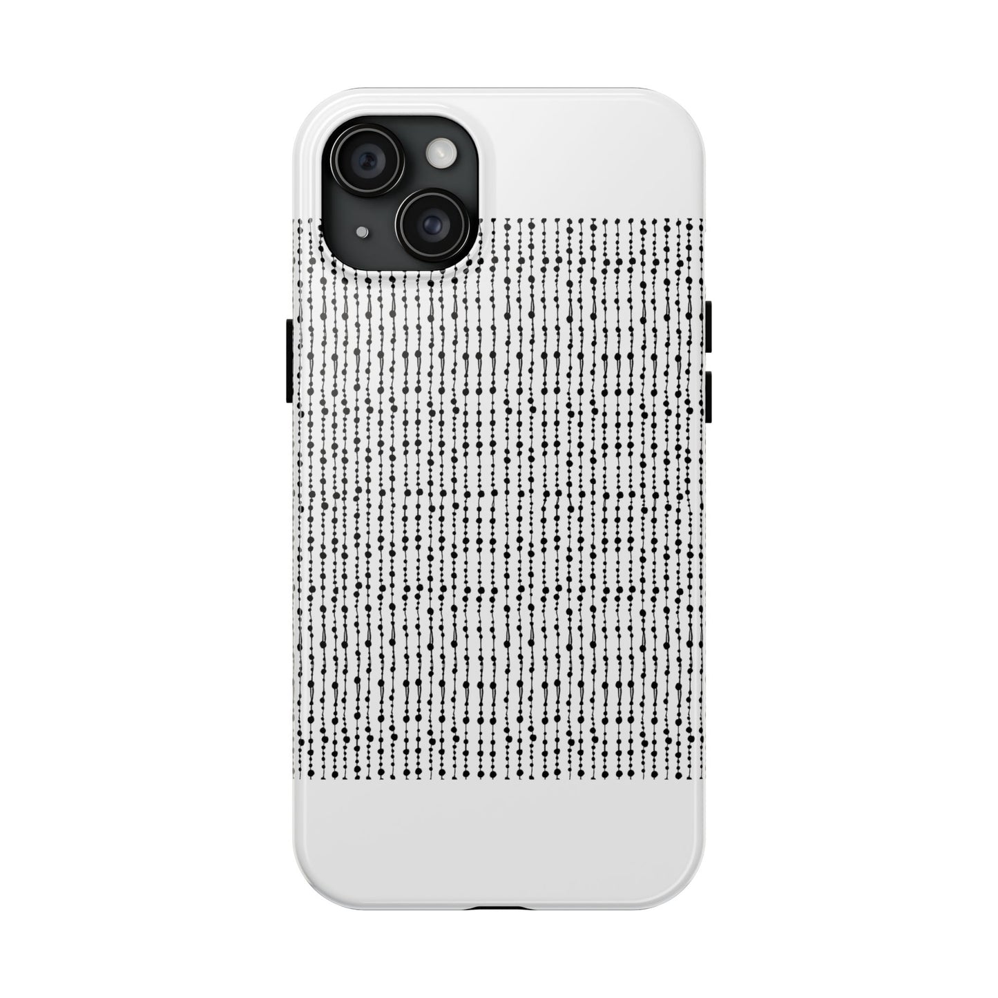 Beaded Curtain White / Black Phone Case