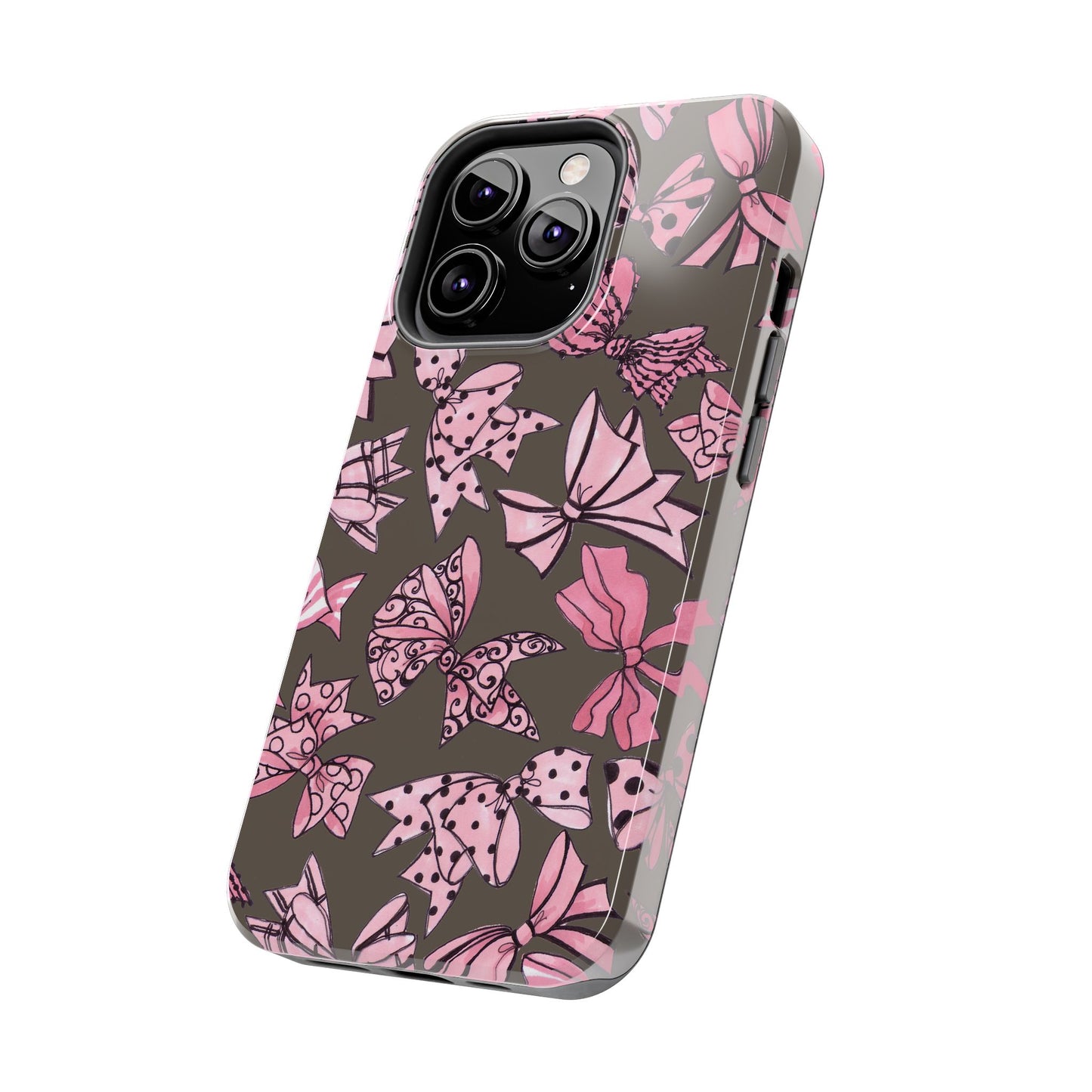 Blushing Bows Mocha Phone Case