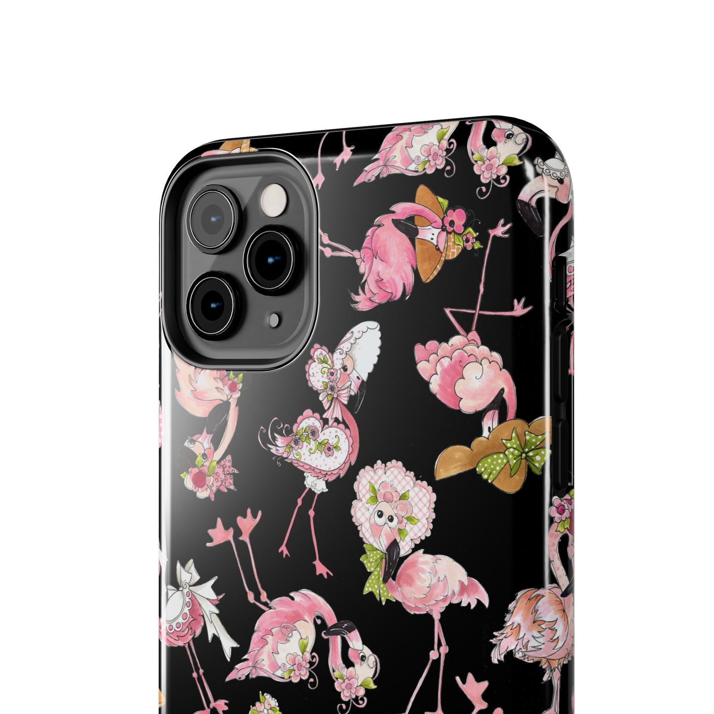 Tossed Flams Black Phone Case