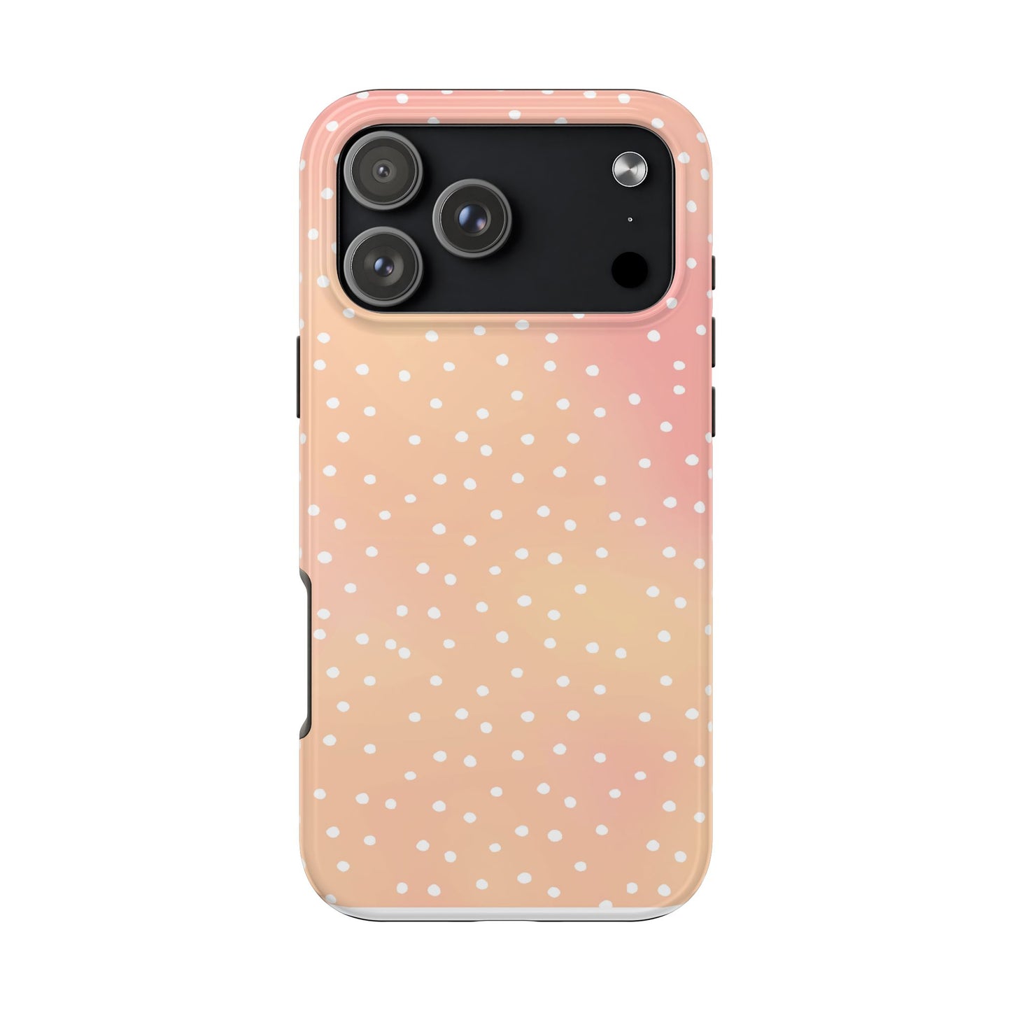Dinky Dots Peach / White Phone Case