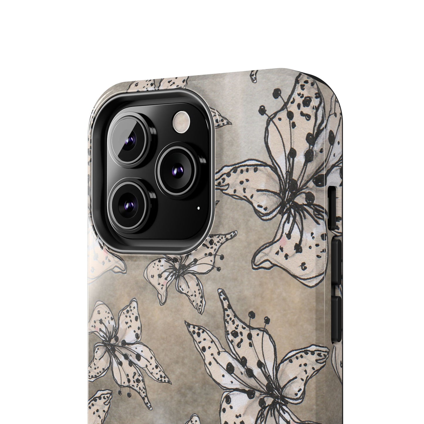 Spotted Lilies Gray Phone Case