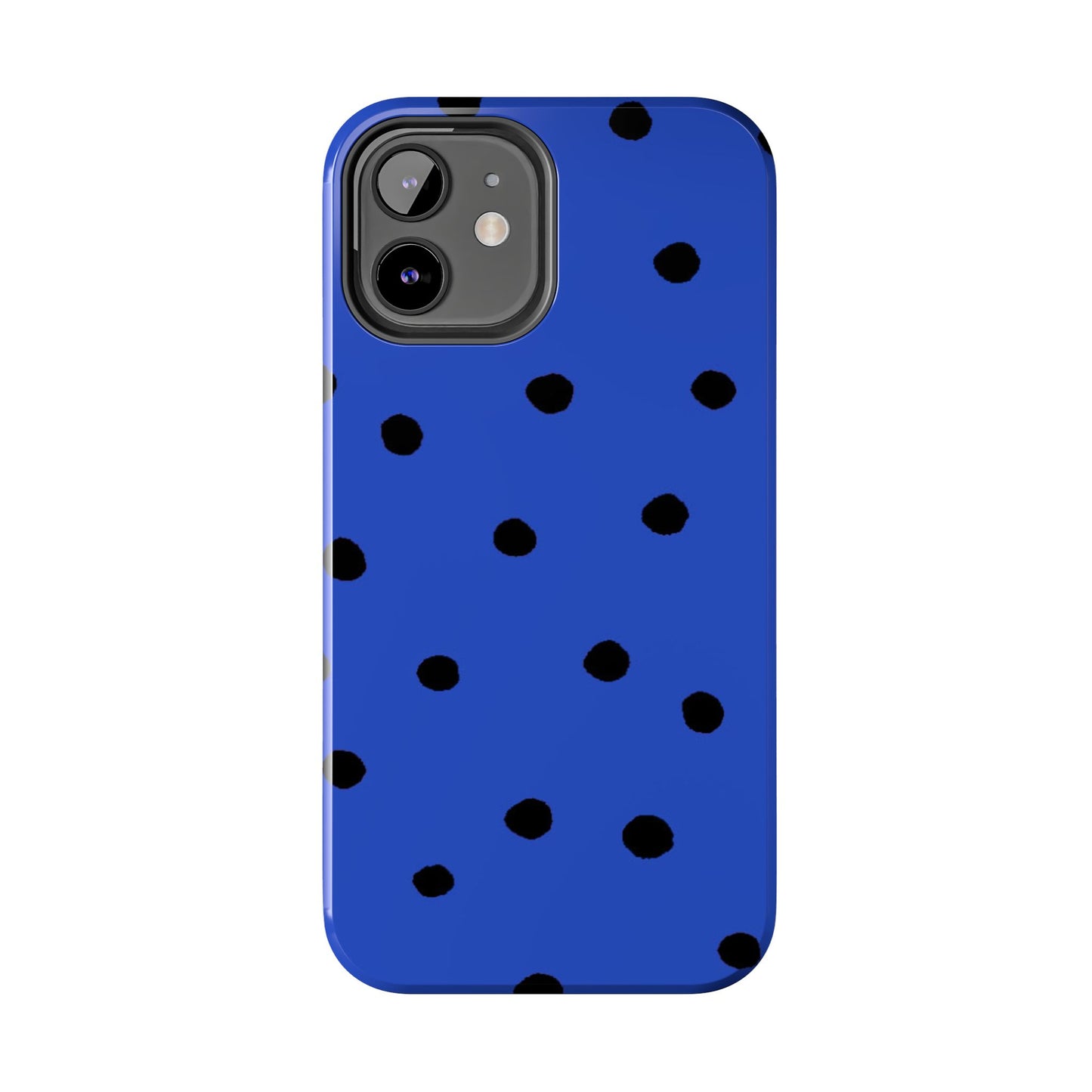 Dinky Dots Blue / Black Phone Case
