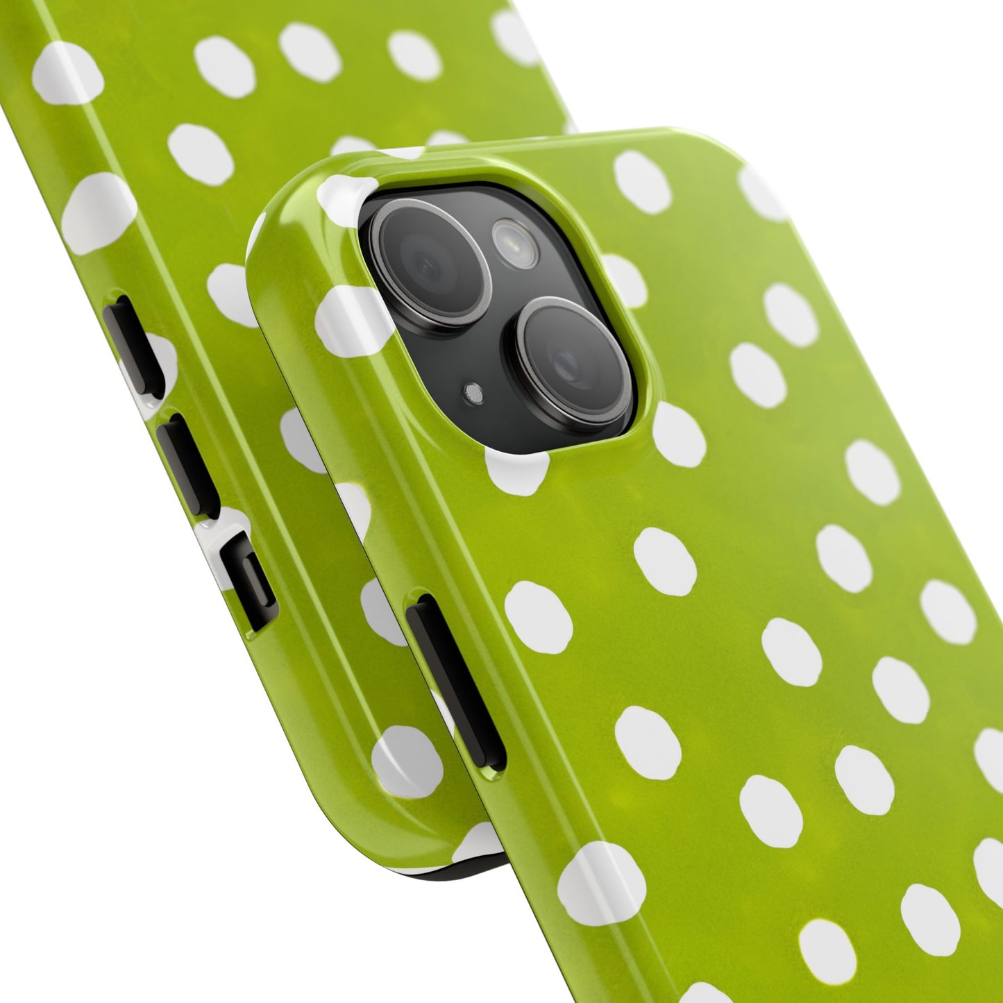 Jumbo Dots Green / White Phone Case