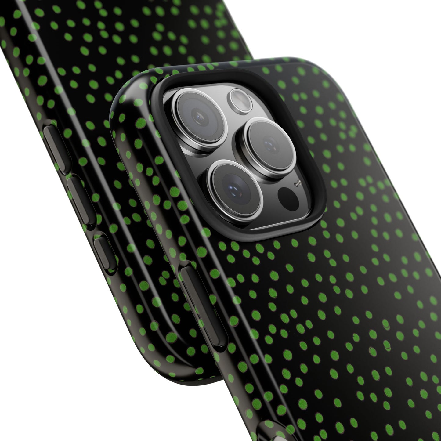Dinky Dots Black / Green Phone Case