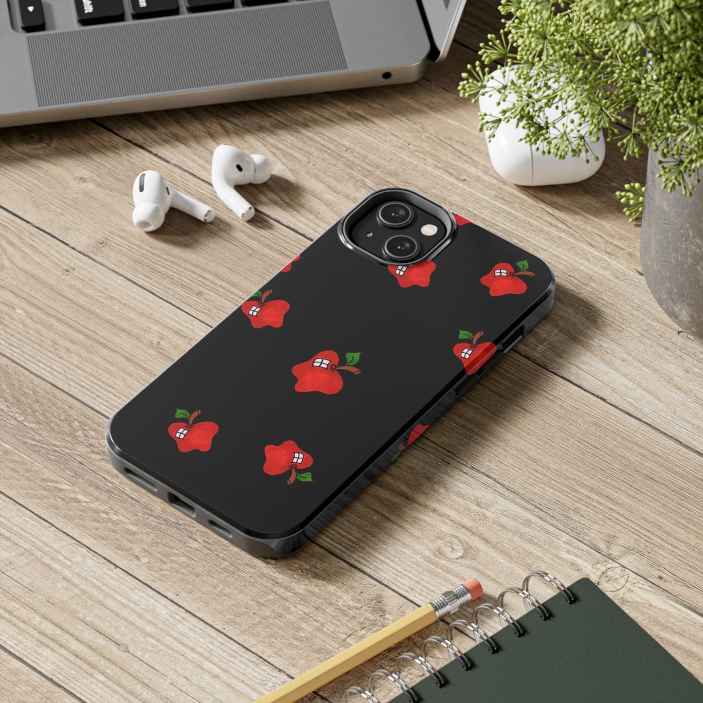 Flying Apples Black Phone Case