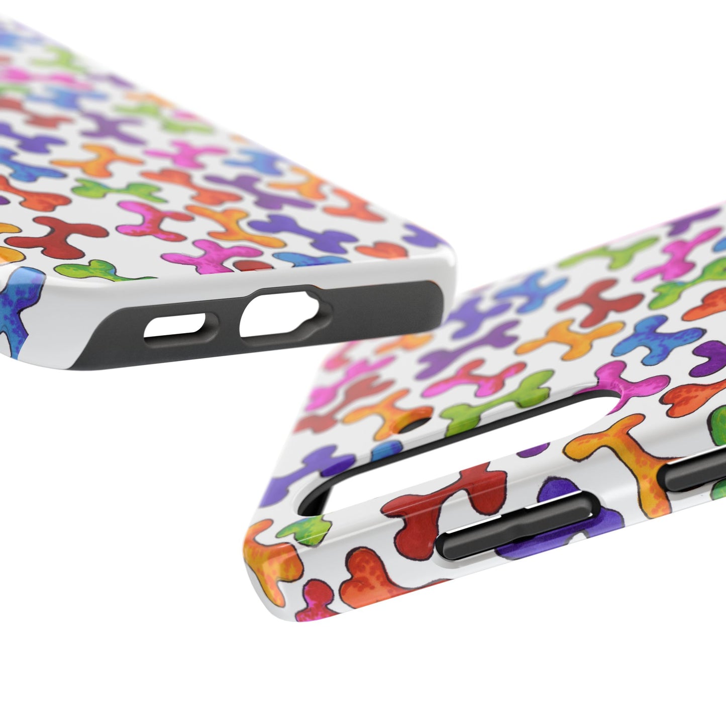 Fancy Bones White / Multi Phone Case