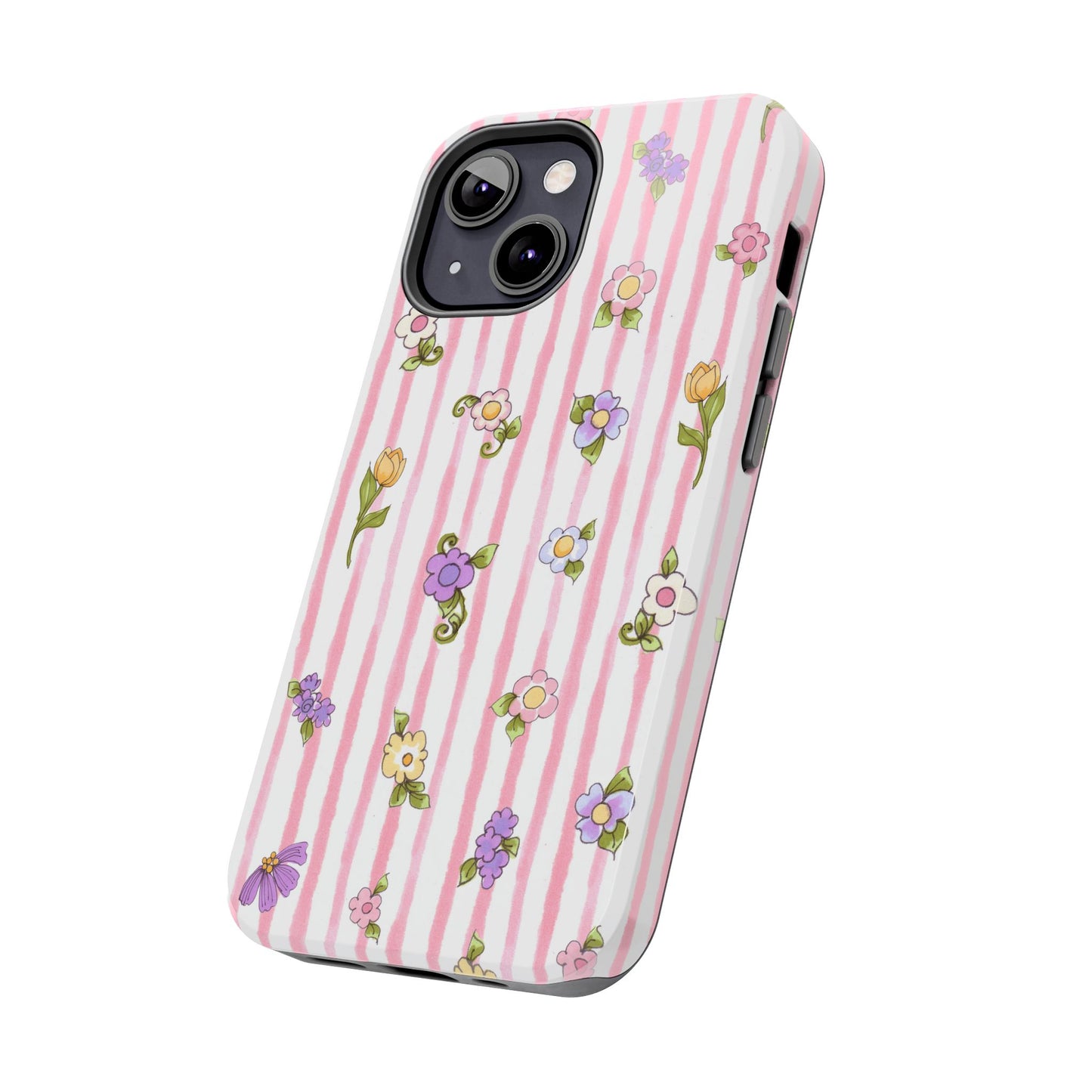 Pretty Posie Stripe Phone Case