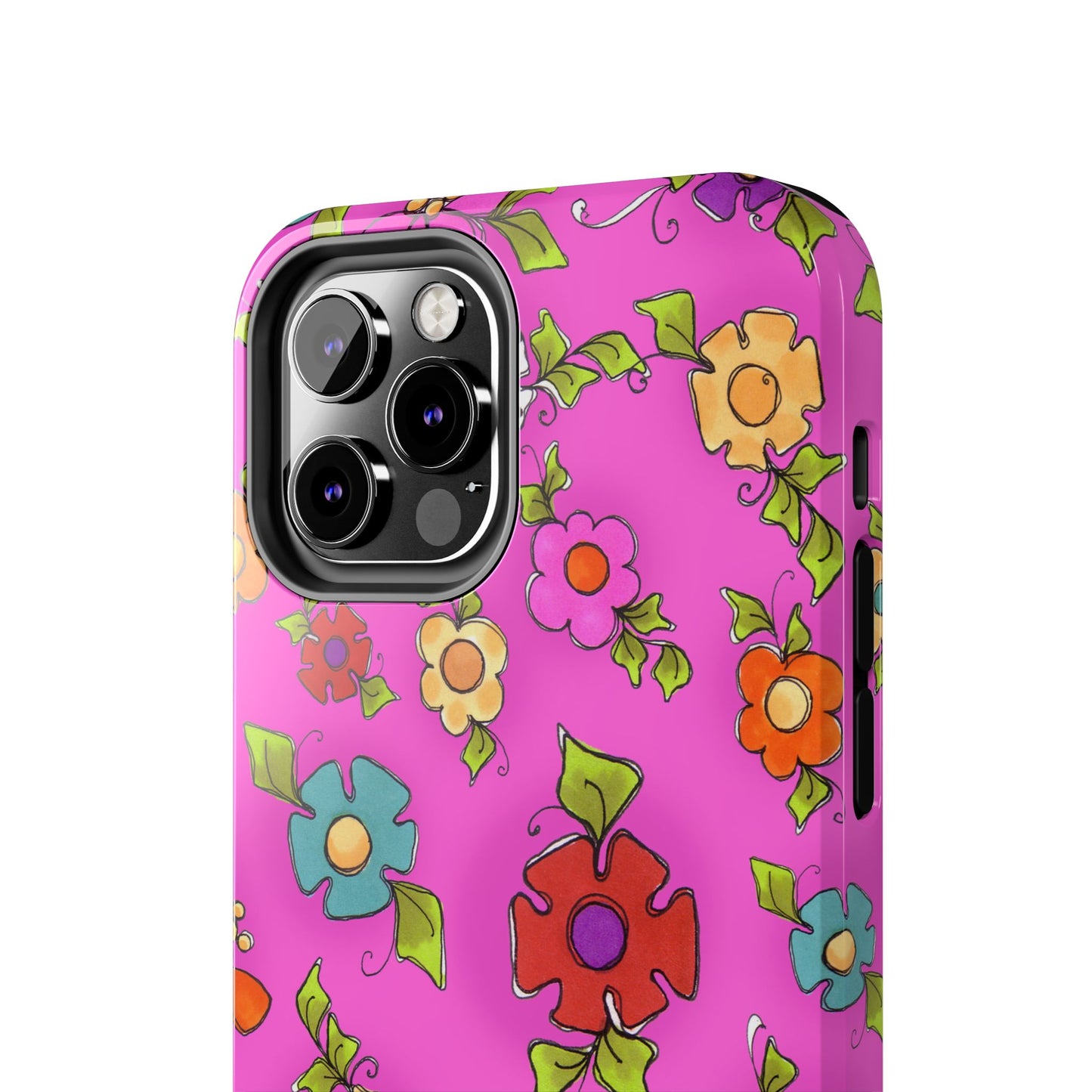 Happy Blooms Cerise Phone Case
