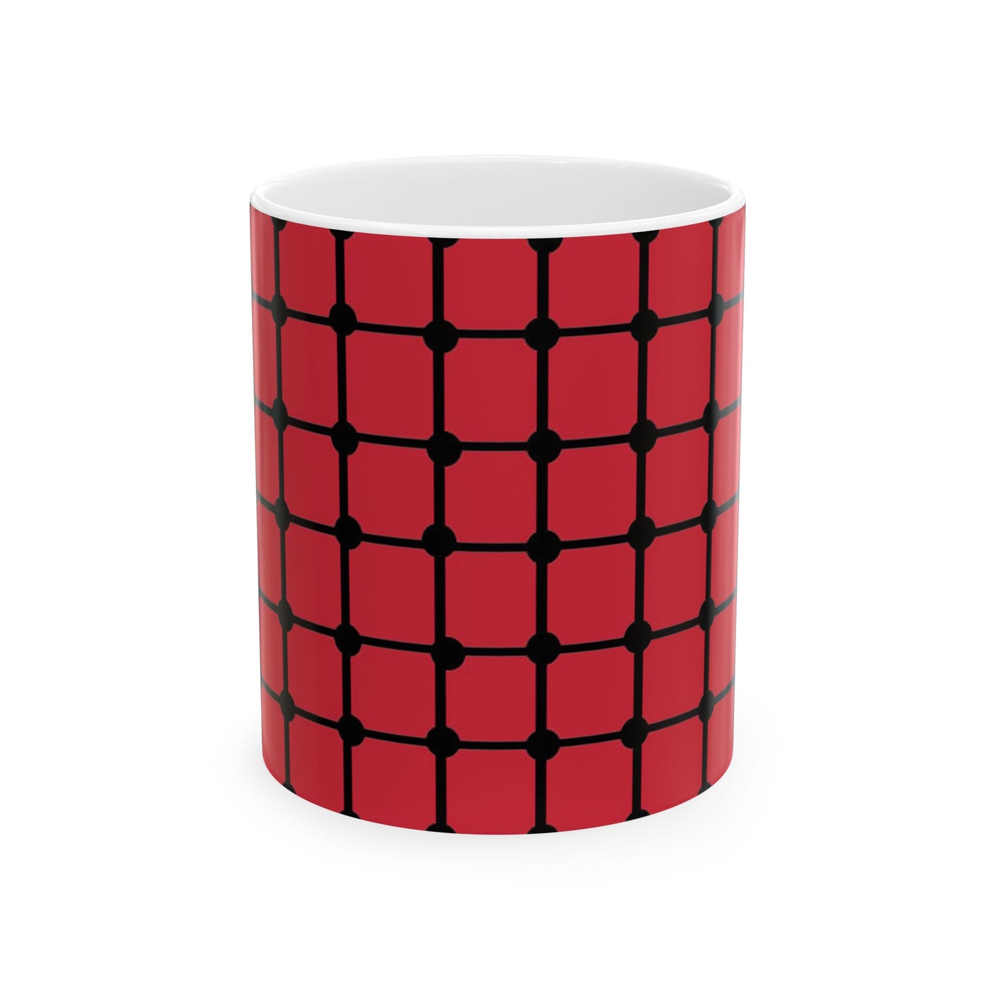 Dot Grid Red / Black Cup