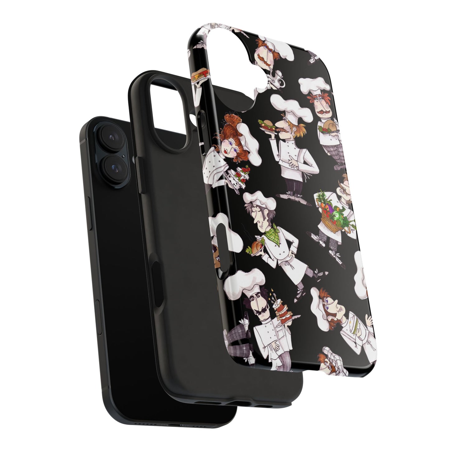 Tossed Chefs Black Phone Case