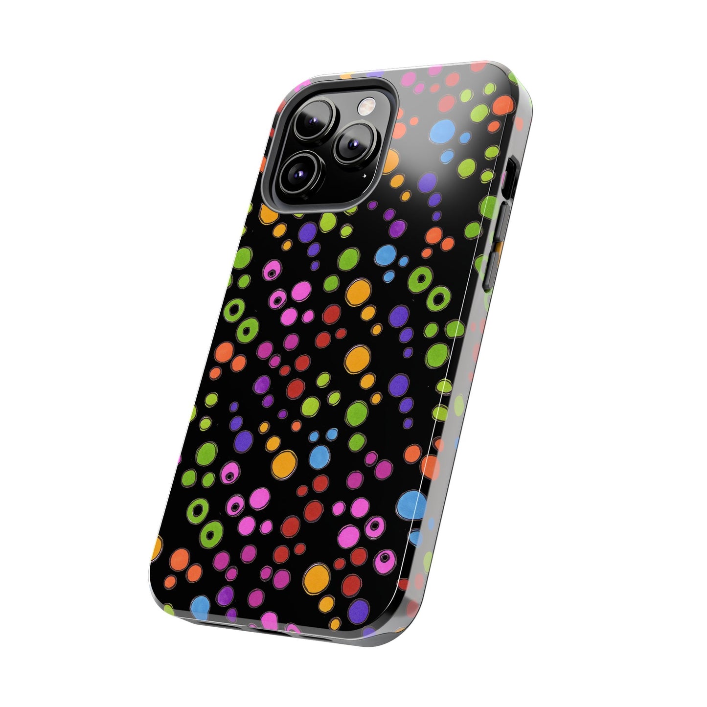 Dog Dots Black / Multi Phone Case