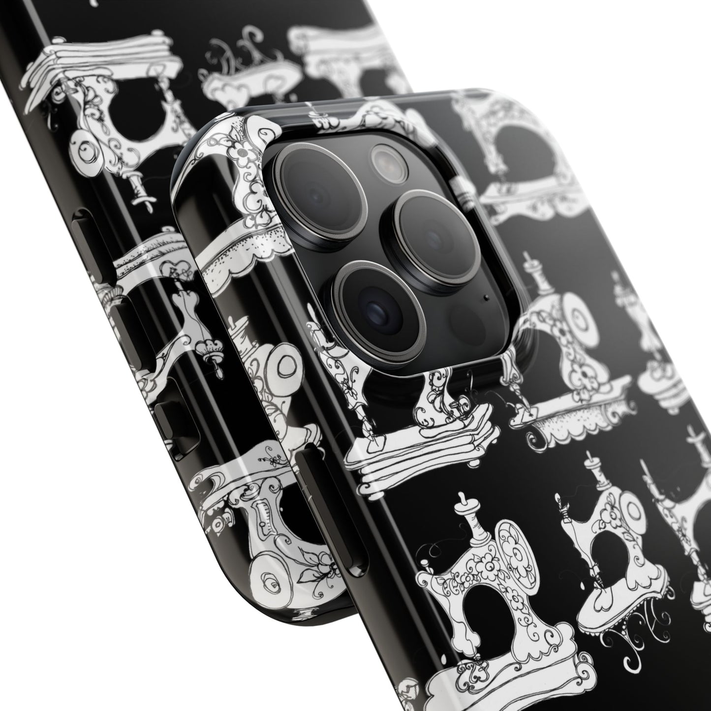 Sew Sew Black / White Phone Case