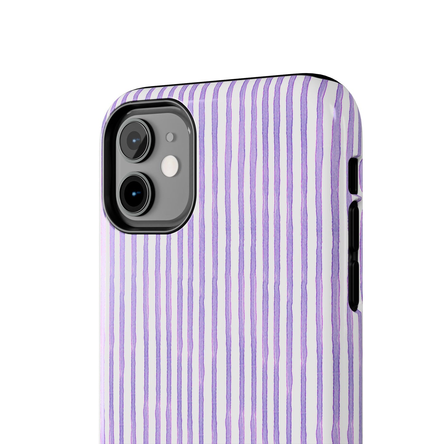 Candy Stripe White / Lilac Phone Case