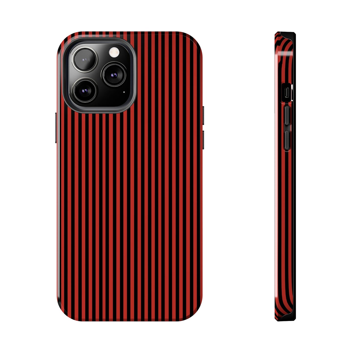 Stripe Red / Black Phone Case