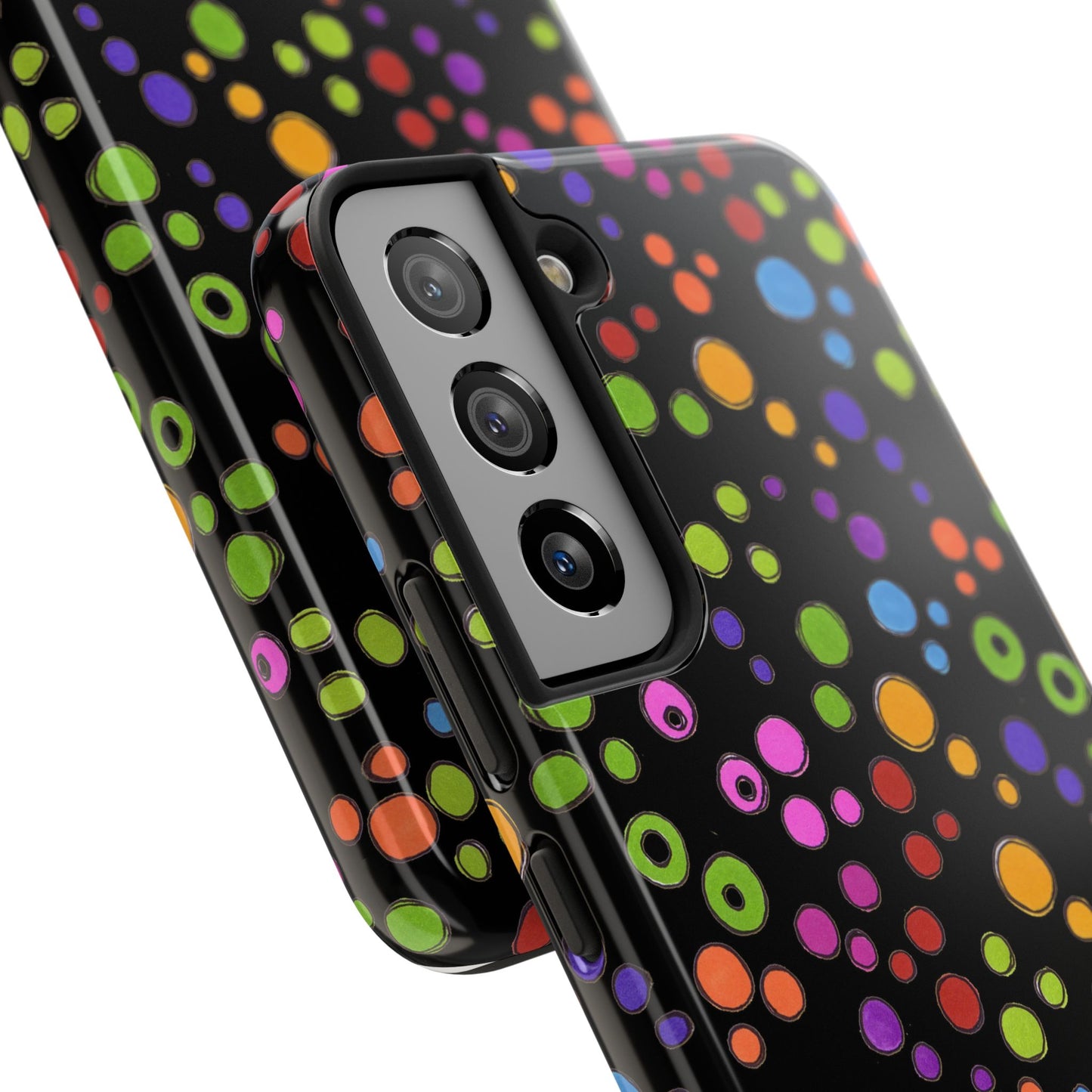 Dog Dots Black / Multi Phone Case