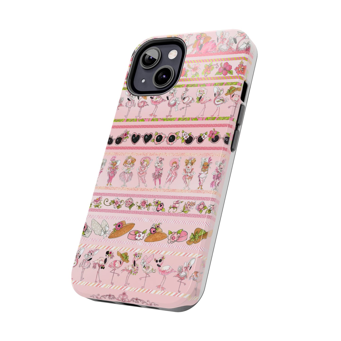 Flam Borders Pink Phone Case