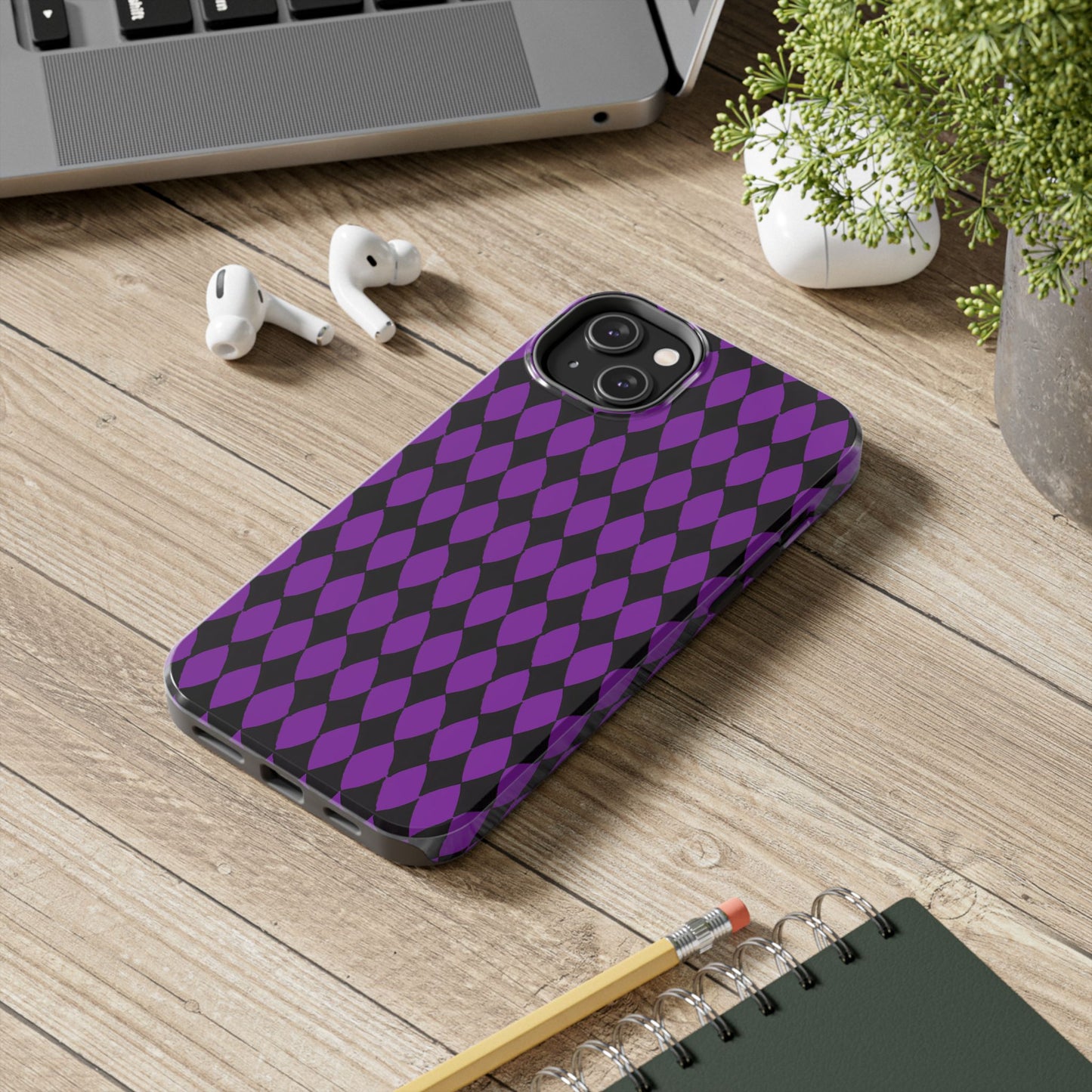 Diamond Purple / Black Phone Case