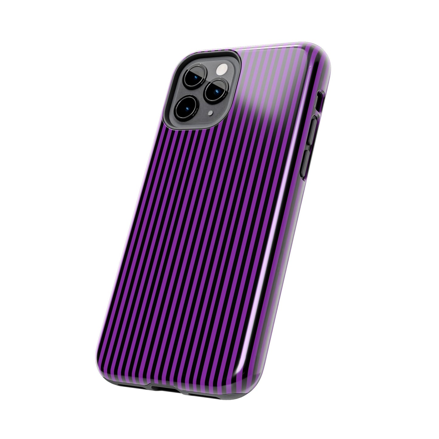 Stripe Purple / Black Phone Case