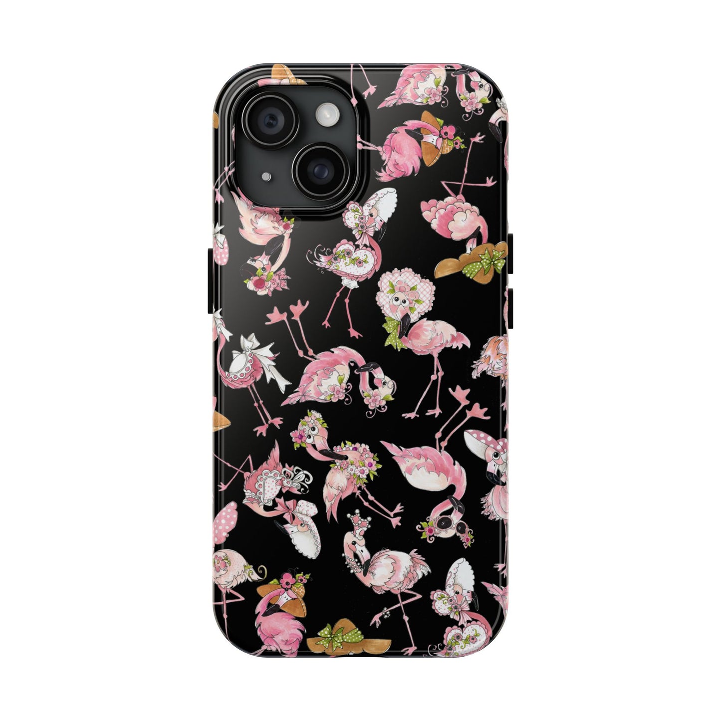 Tossed Flams Black Phone Case