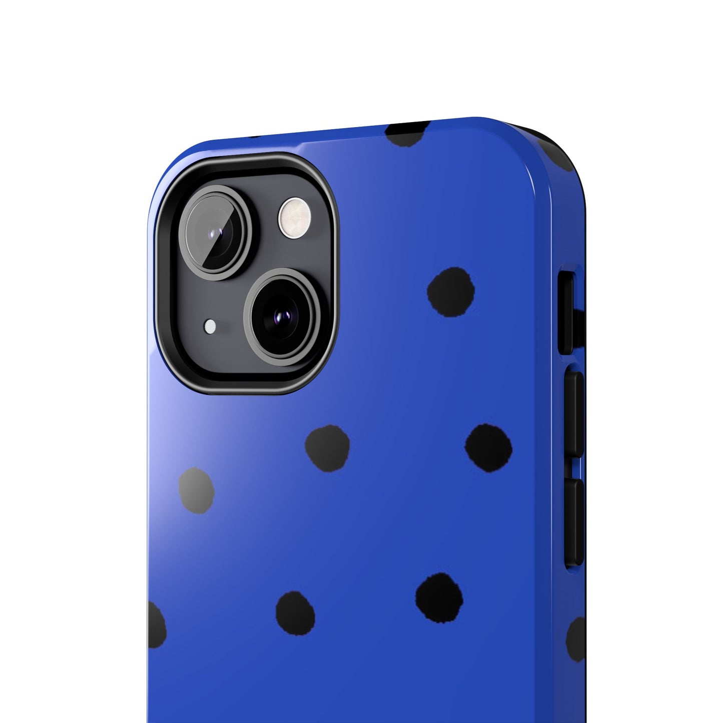 Dinky Dots Blue / Black Phone Case