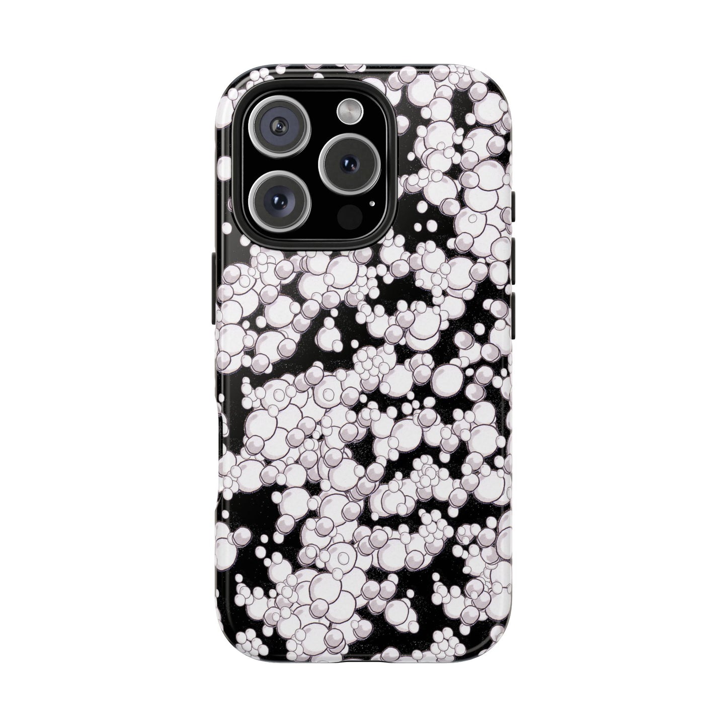 Bubble Dots Black Phone Case