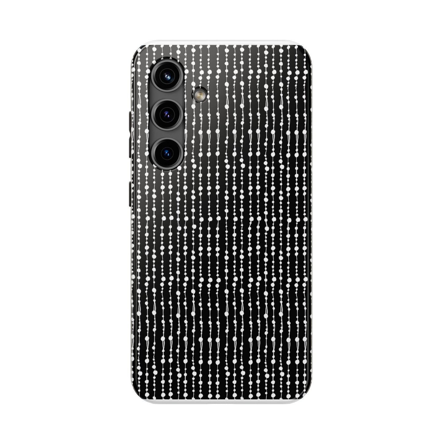 Beaded Curtain Black / White Phone Case