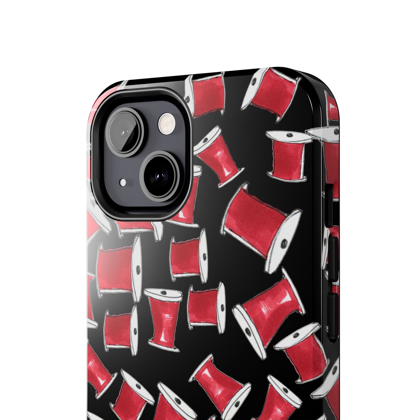 Red Thread Black Phone Case