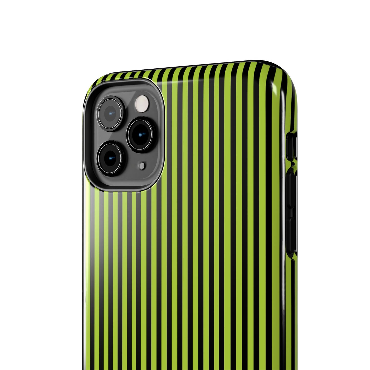 Stripe Green / Black Phone Case