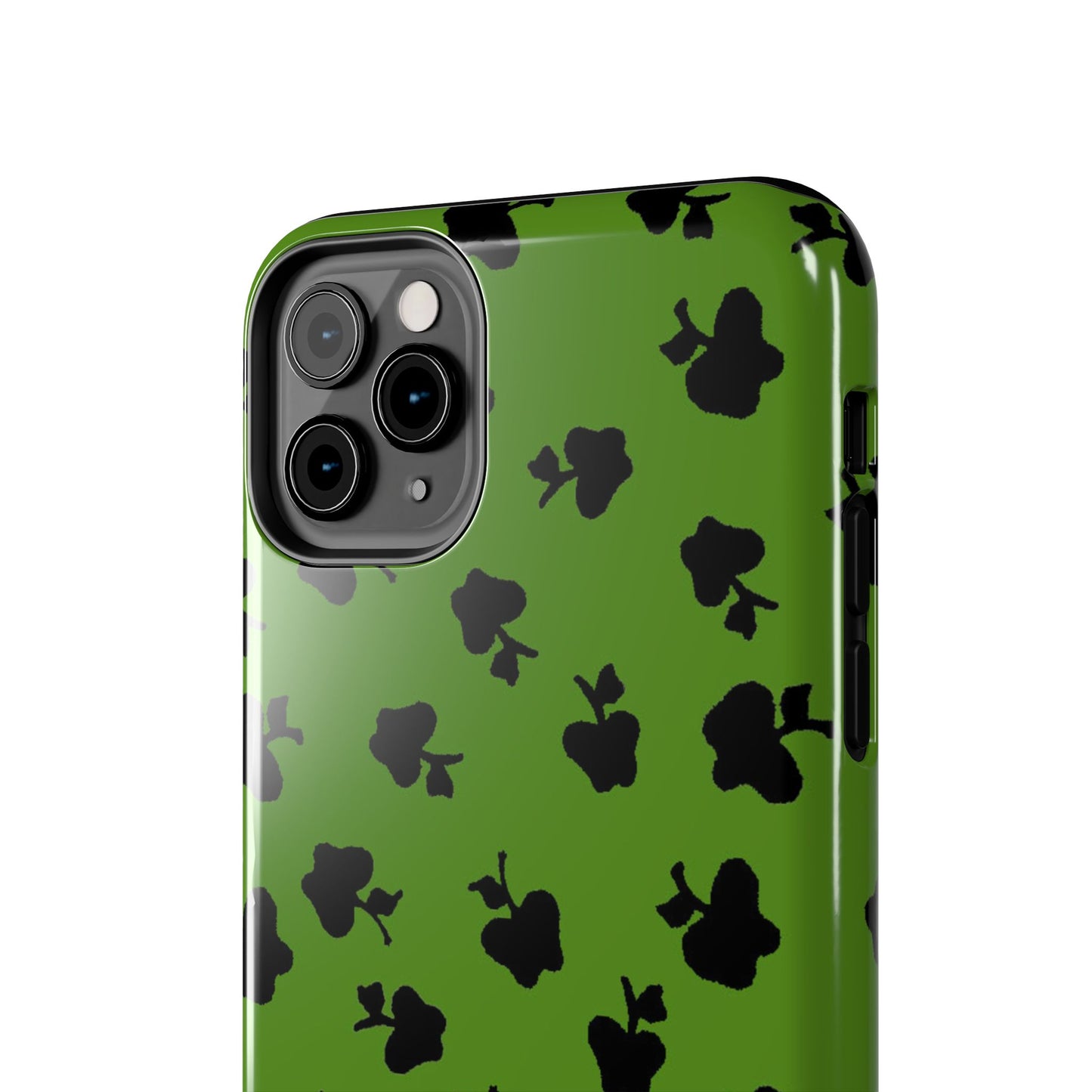 Happy Apples Green / Black Phone Case