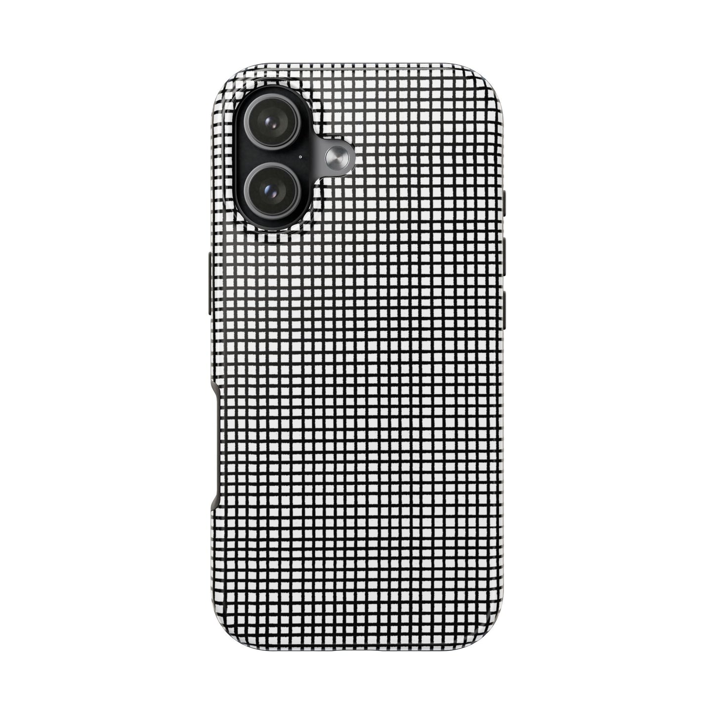 Gingham Black / White Phone Case