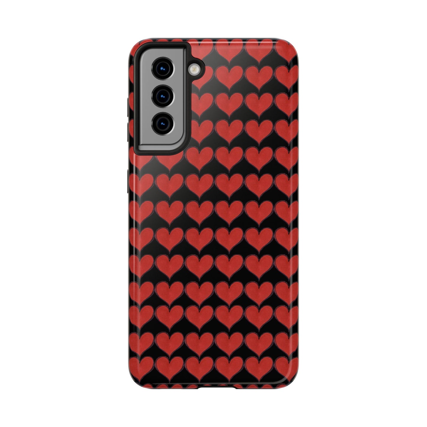 Heartbeats Black / Red Phone Case