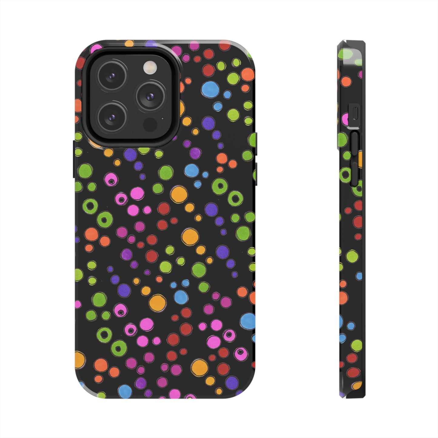 Dog Dots Black / Multi Phone Case