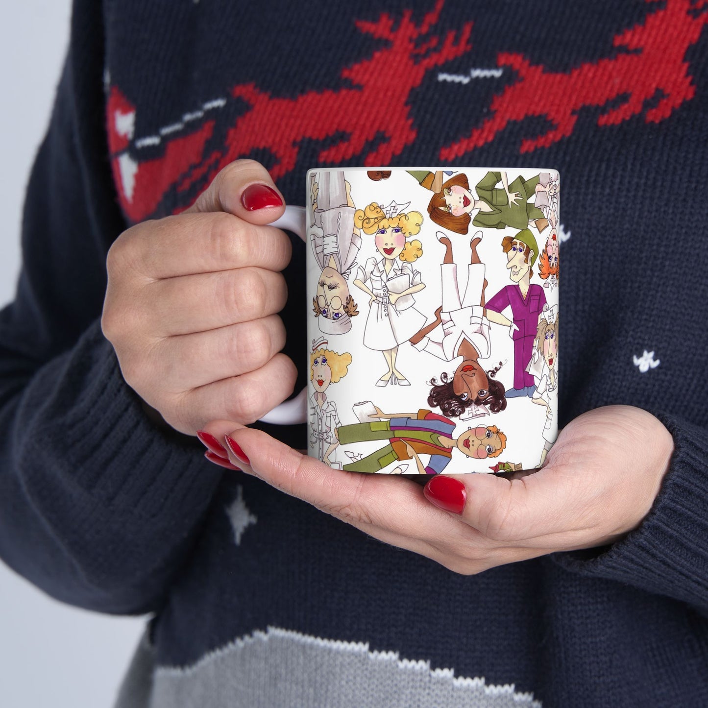 Diverse Nurse White Cup