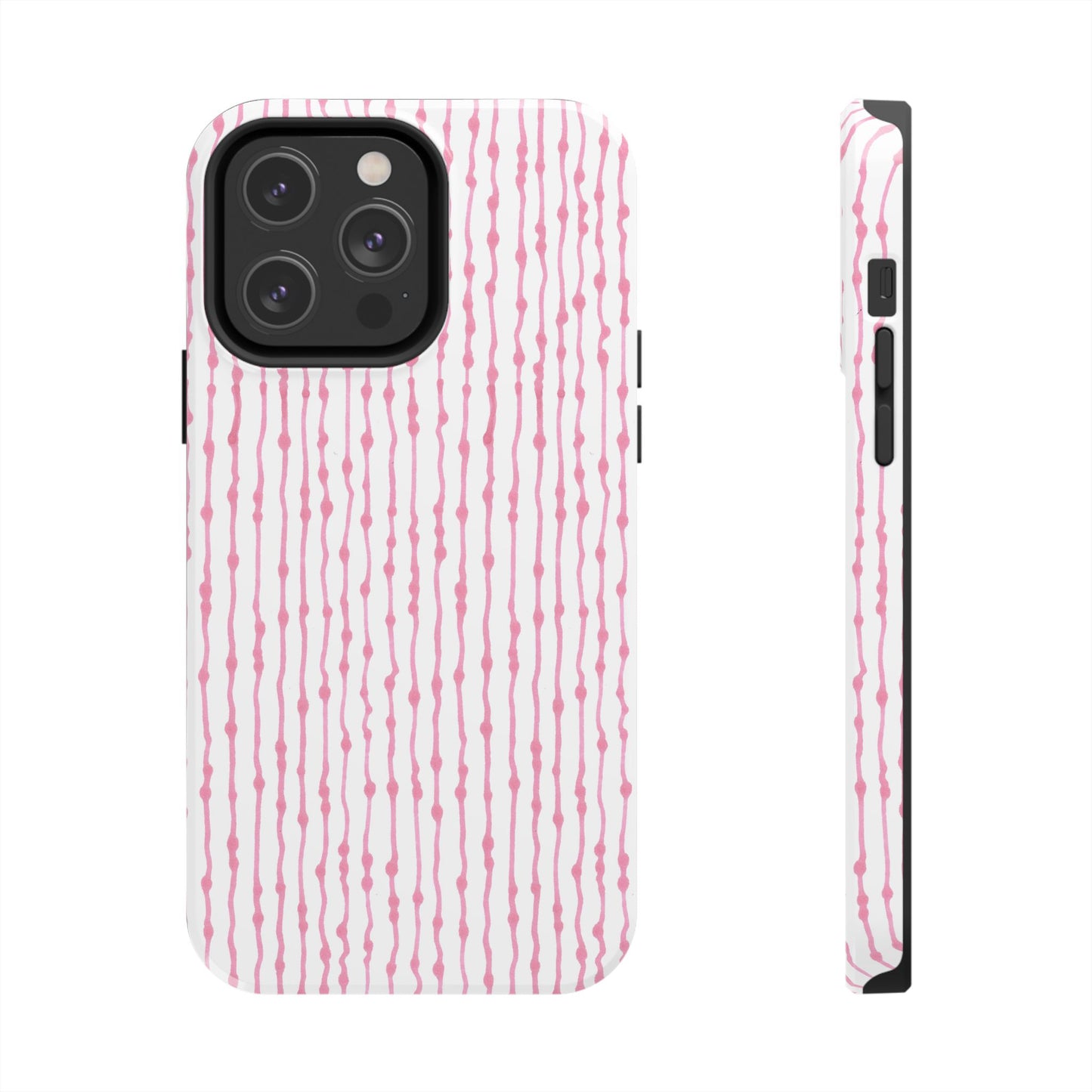 Faux Seersucker White / Pink Phone Case