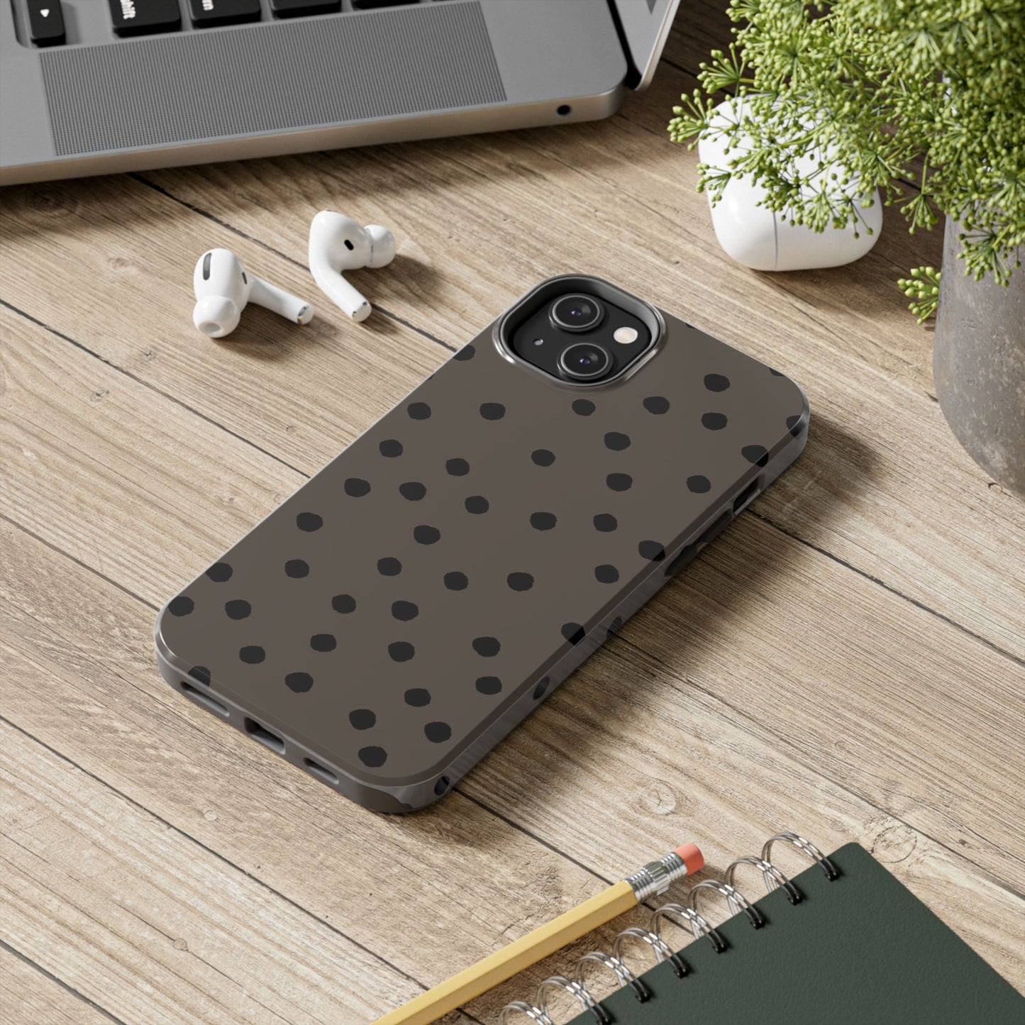 Dinky Dots Toast / Black Phone Case
