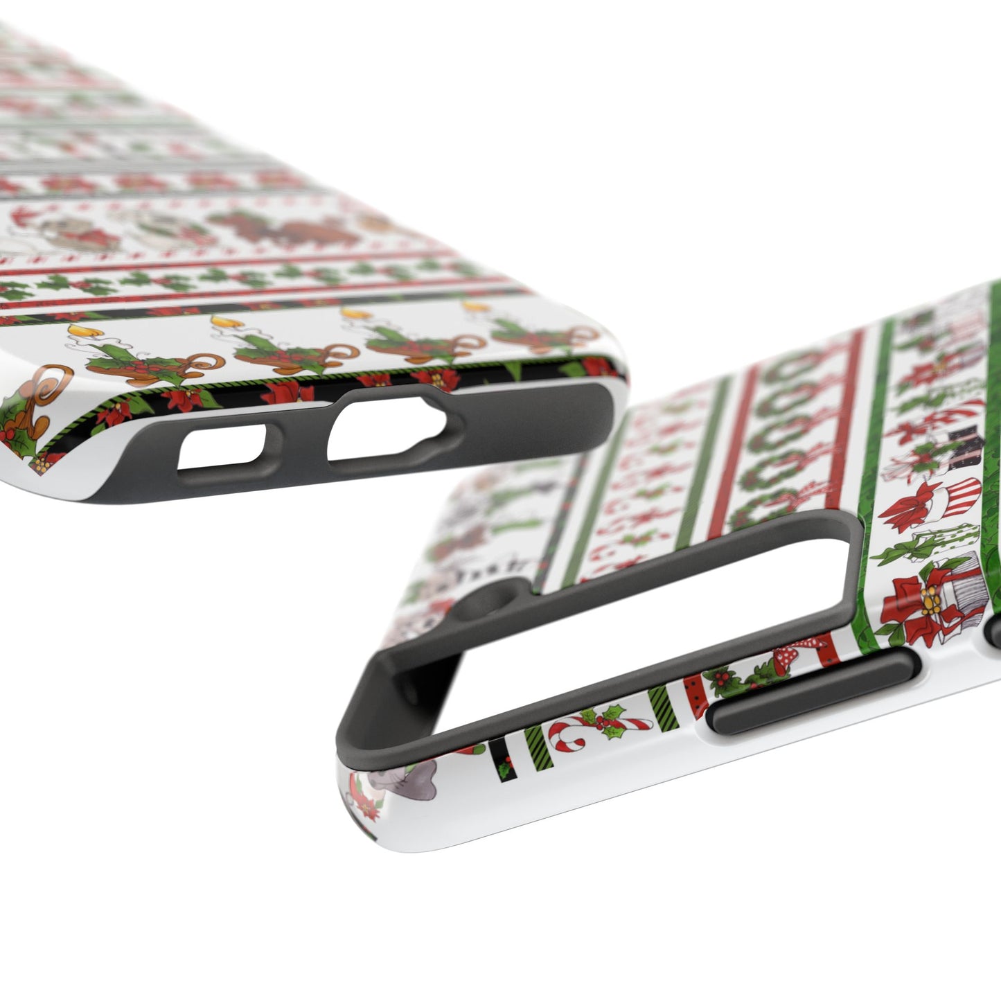 Holiday Borders White Phone Case