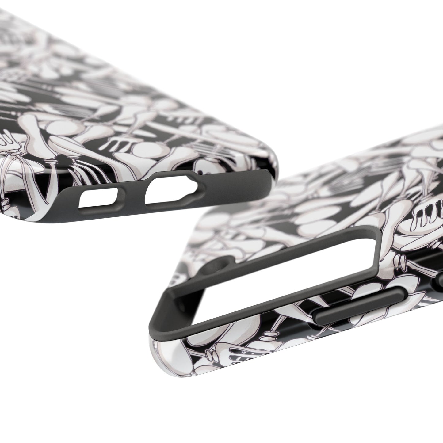 Silverware Wars Black Phone Case