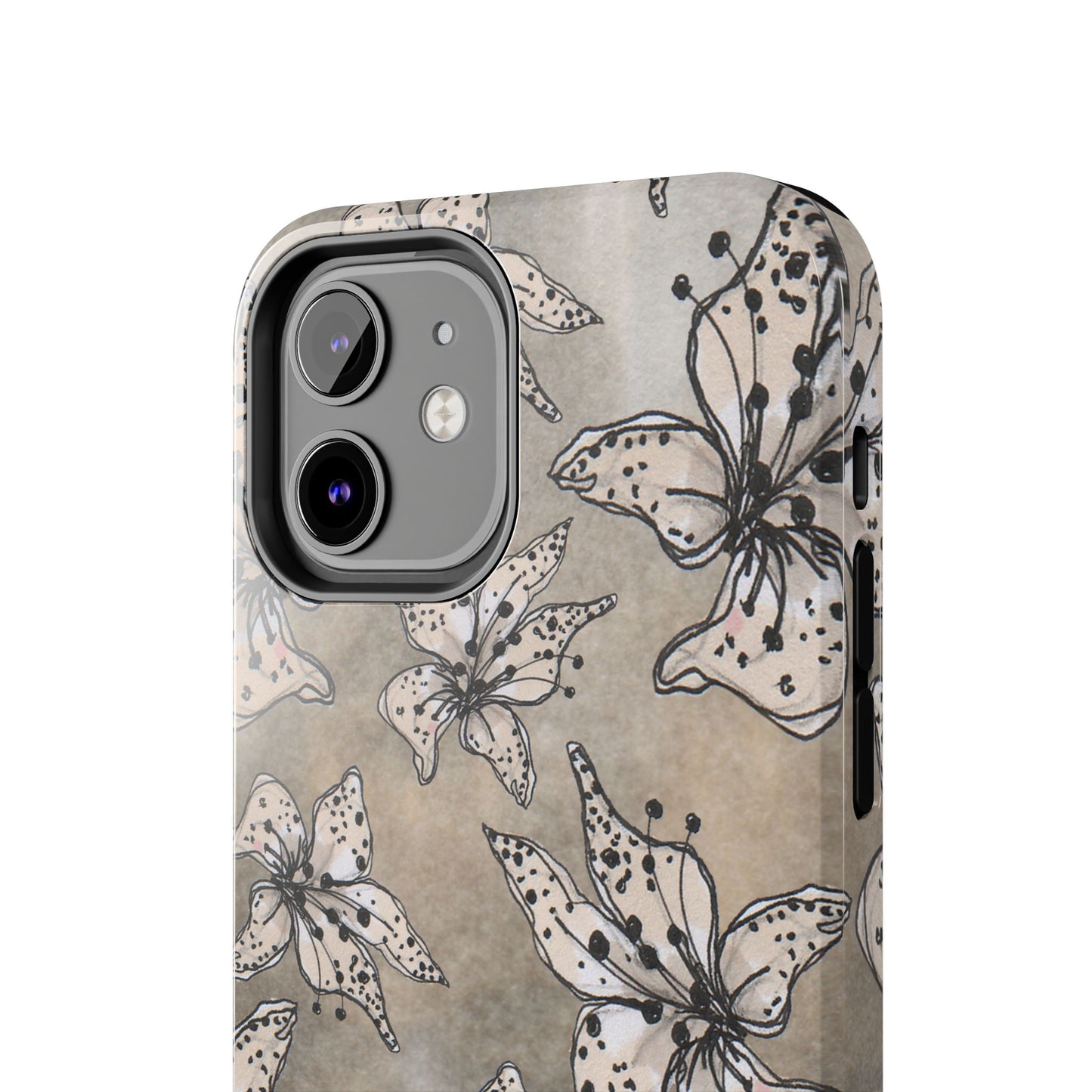 Spotted Lilies Gray Phone Case