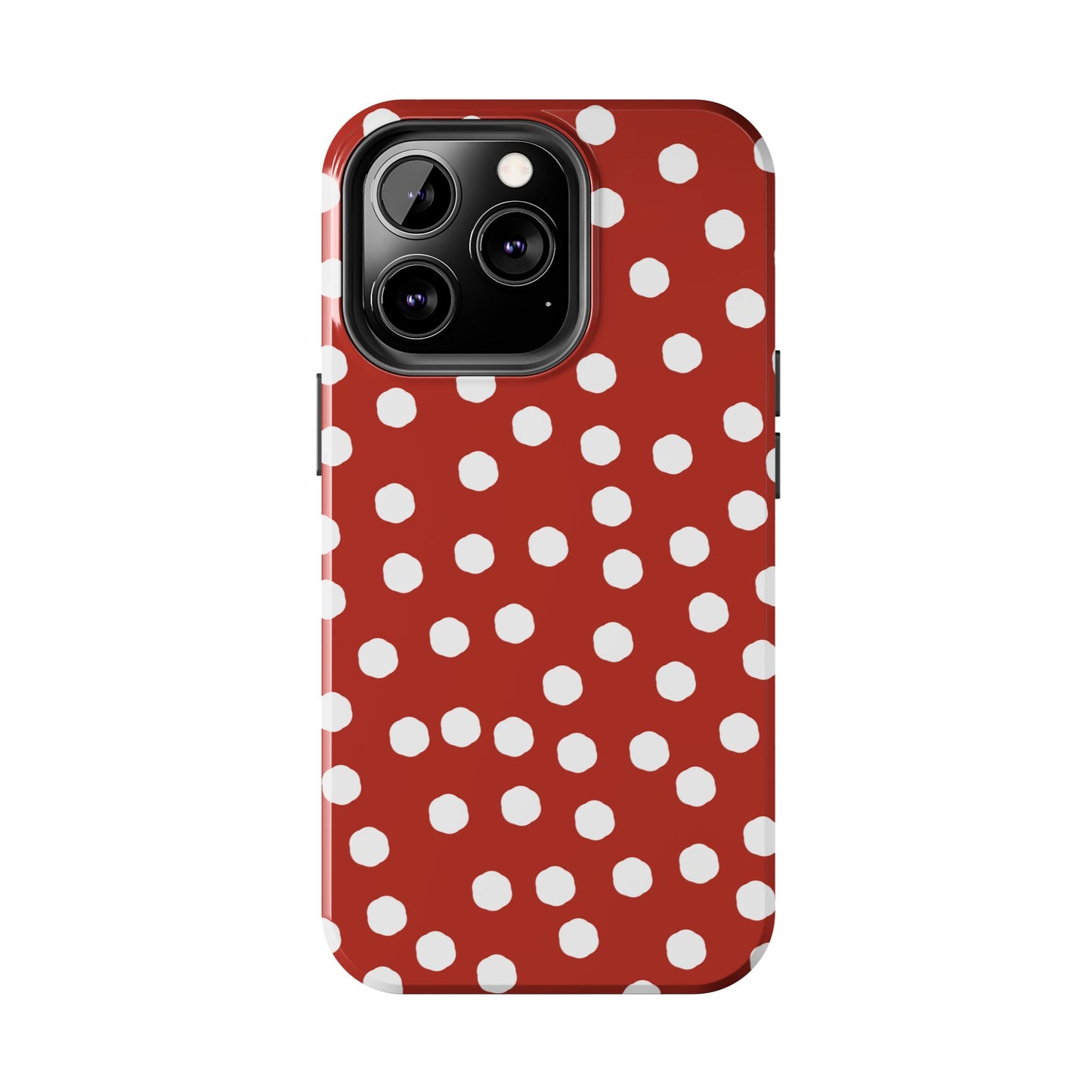 Jumbo Dots Red / White Phone Case