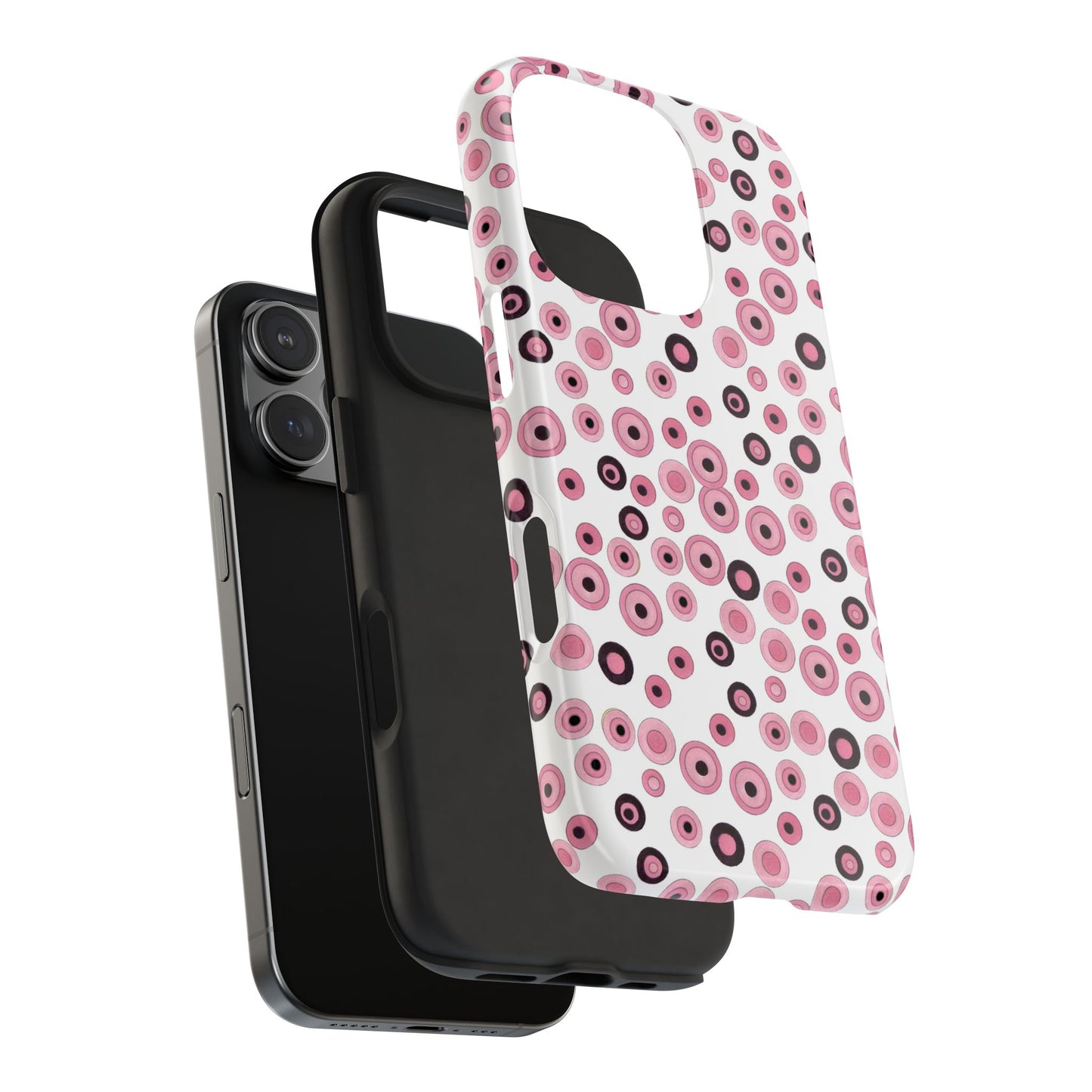 Dots White / Pink Phone Case