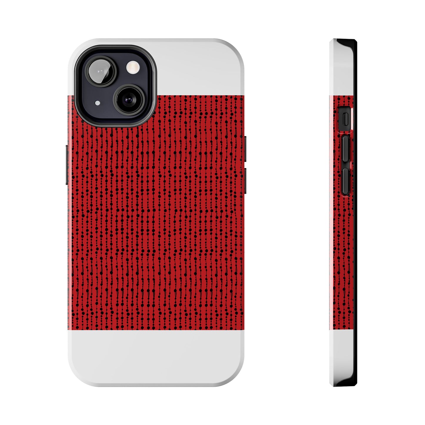 Beaded Curtain Red / Black Phone Case