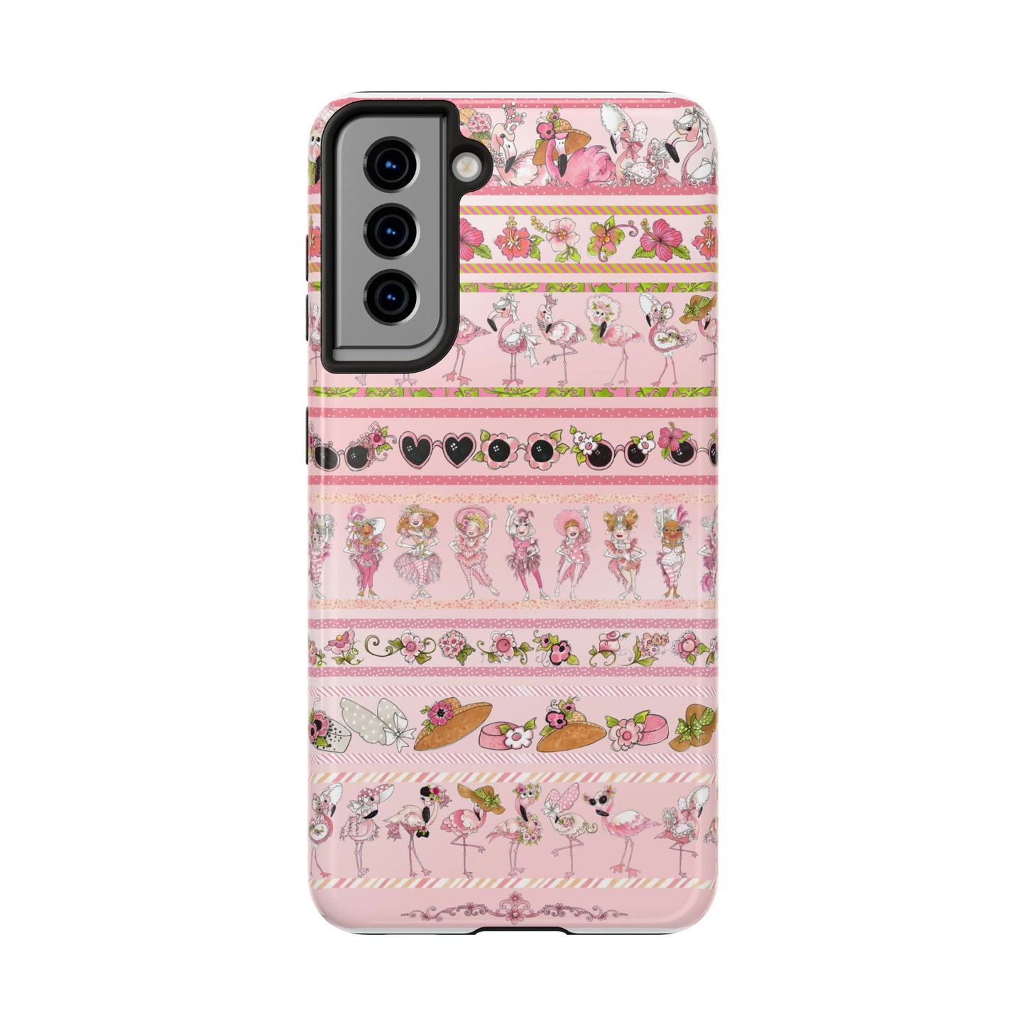 Flam Borders Pink Phone Case